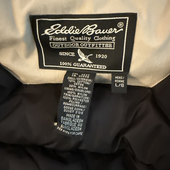 Vintage Eddie Bauer Goose Down Puffer Bomber Jacket 90's EUC Fluffy Soft Warm - Picture 12 of 12